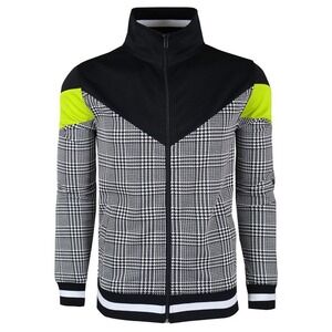 SCREENSHOT Mens Urban Hip Hop Premium Track Jacket - Slim Fit Side Taping Sz 2XL